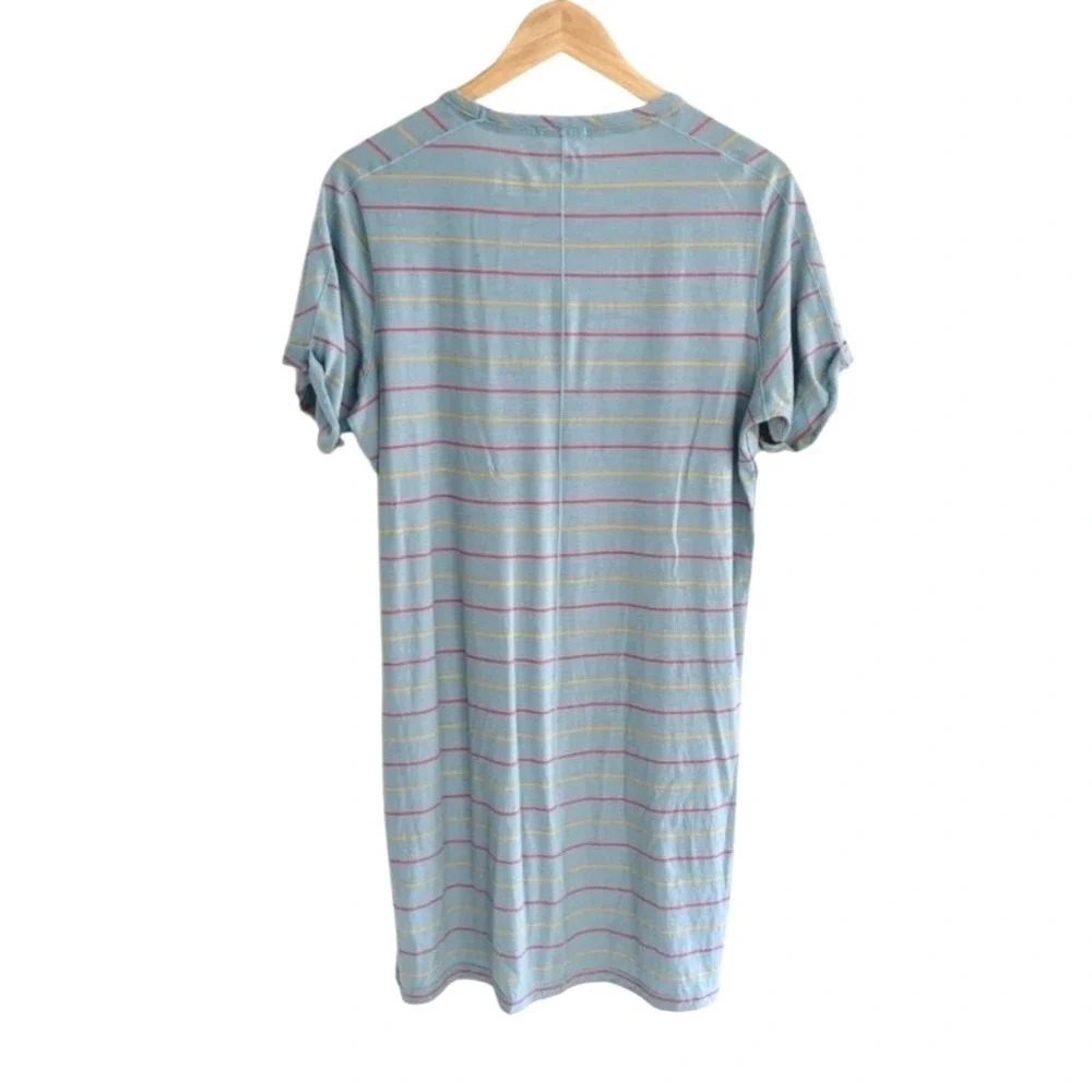 SmartWool sz M Striped Short Sleeve T‎ Shirt Dress 87%wool 13%nylon Excellent